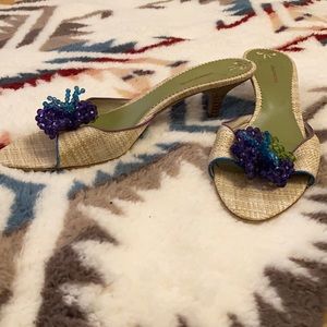 Ungaro fuchsia sz42 beaded sandal